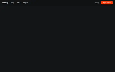 Restory.pics homepage (screenshot)