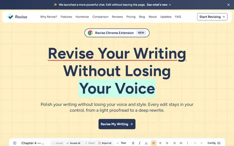 Revise AI homepage (screenshot)