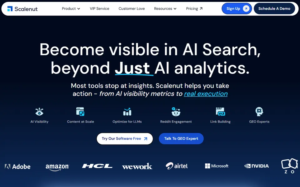 Scalenut homepage (screenshot)