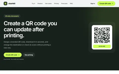 StashKit homepage (screenshot)