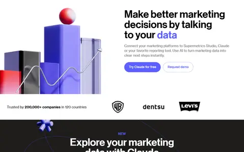 Supermetrics homepage (screenshot)