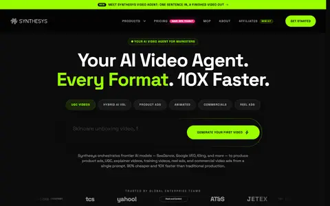 Synthesys homepage (screenshot)