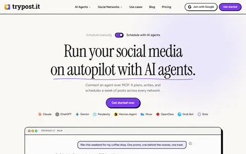 TryPost.it homepage (screenshot)