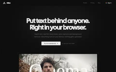 v8eo homepage (screenshot)