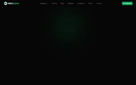 Video Bytes homepage (screenshot)