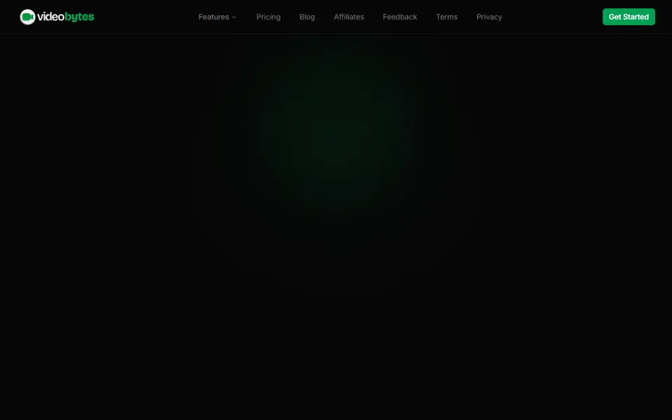 Video Bytes homepage (screenshot)