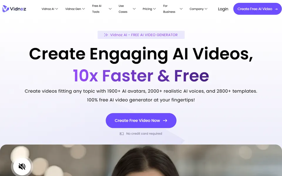 Vidnoz homepage (screenshot)