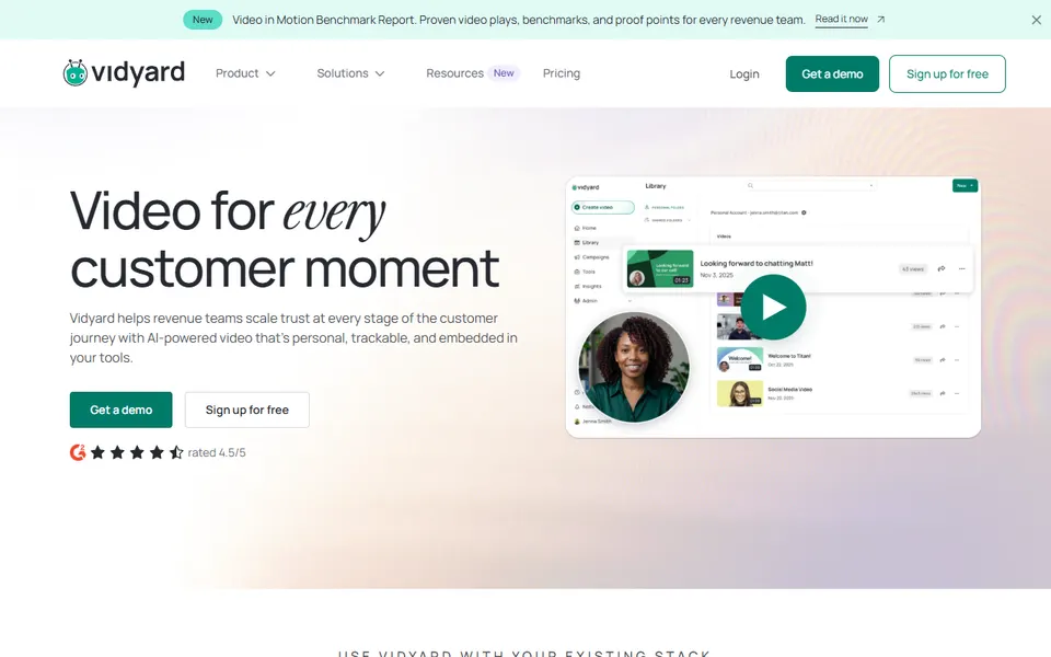 Vidyard homepage (screenshot)