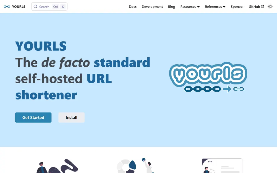 YOURLS homepage (screenshot)