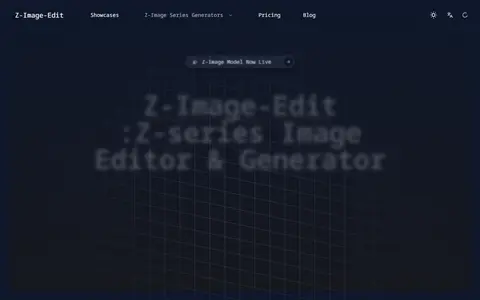 Z-Image Edit homepage (screenshot)