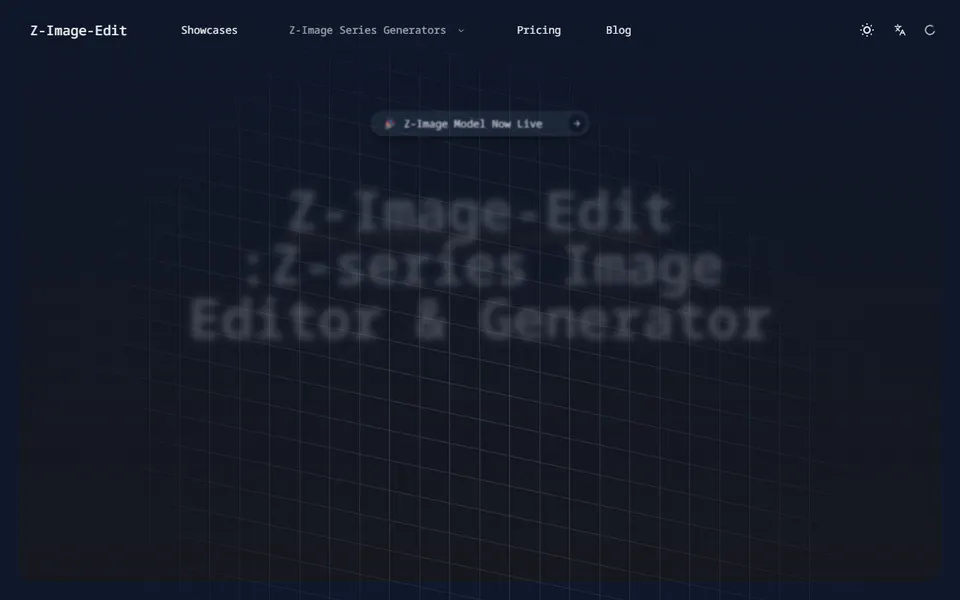 Z-Image Edit homepage (screenshot)